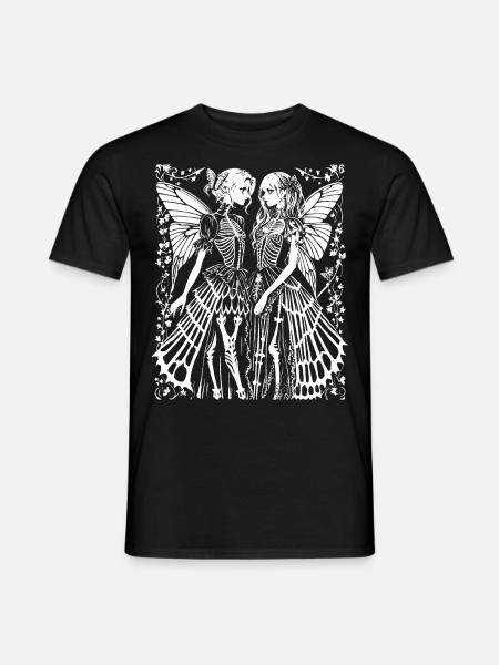 Fairycore Esthétique Squelette Fée Goth Grunge G - T-shirt homme - noir