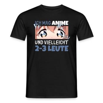 Sarkastisches Kawaii Statement für Manga-Liebhaber - Männer T-Shirt - Schwarz - Vorne - AI Model Male 178 light (178cm)