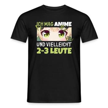 Sarkastisches Kawaii Statement für Manga-Liebhaber - Männer T-Shirt - Schwarz - Vorne - AI Model Male 178 light (178cm)