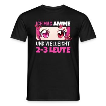 Sarkastisches Kawaii Statement für Manga-Liebhaber - Männer T-Shirt - Schwarz - Vorne - AI Model Male 178 light (178cm)