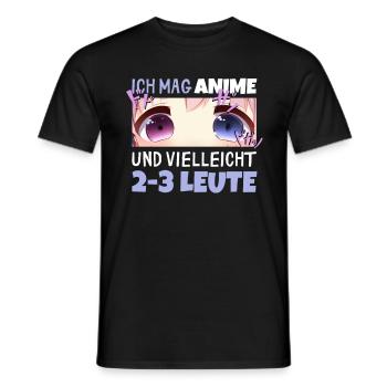 Sarkastisches Kawaii Statement für Manga-Liebhaber - Männer T-Shirt - Schwarz - Vorne - AI Model Male 178 light (178cm)