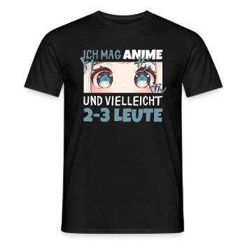 Sarkastisches Kawaii Statement für Manga-Liebhaber - Männer T-Shirt - Schwarz - Vorne - AI Model Male 178 light (178cm)