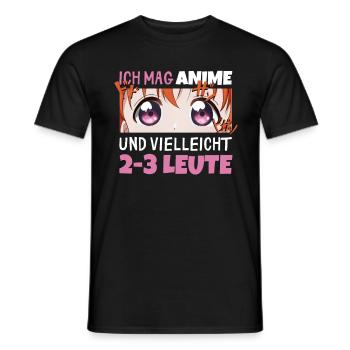 Sarkastisches Kawaii Statement für Manga-Liebhaber - Männer T-Shirt - Schwarz - Vorne - AI Model Male 178 light (178cm)