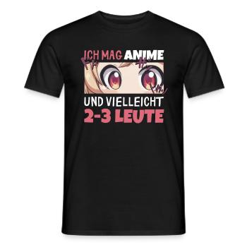 Sarkastisches Kawaii Statement für Manga-Liebhaber - Männer T-Shirt - Schwarz - Vorne - AI Model Male 178 light (178cm)