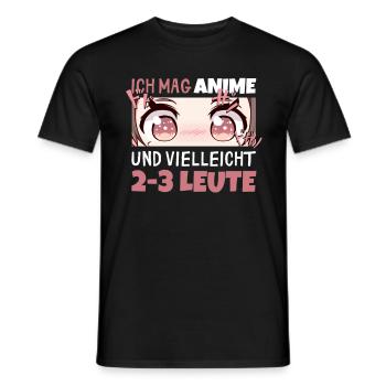 Sarkastisches Kawaii Statement für Manga-Liebhaber - Männer T-Shirt - Schwarz - Vorne - AI Model Male 178 light (178cm)