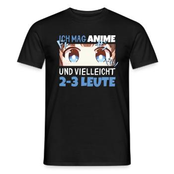 Sarkastisches Kawaii Statement für Manga-Liebhaber - Männer T-Shirt - Schwarz - Vorne - AI Model Male 178 light (178cm)
