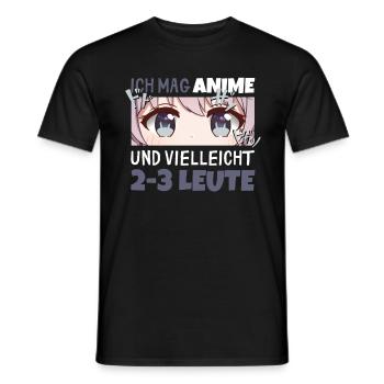 Sarkastisches Kawaii Statement für Manga-Liebhaber - Männer T-Shirt - Schwarz - Vorne - AI Model Male 178 light (178cm)