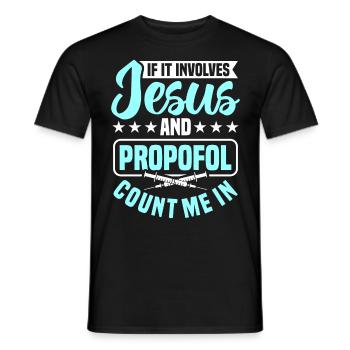 Anesthesia Anesthesia Technician Anesthesiologist - Men's T-Shirt - black - Front - AI Model Male 178 light (178cm)