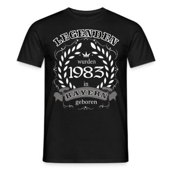 Legenden wurden 1983 in Bayern geboren - Männer T-Shirt - Schwarz - Vorne - AI Model Male 178 light (178cm)