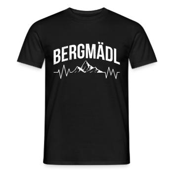 Bergmädchen Bergmädl wandern und klettern - Männer T-Shirt - Schwarz - Vorne - AI Model Male 178 light (178cm)