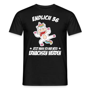 36 Geburtstag Positive Sprüche Zum 36 geburtstag - Männer T-Shirt - Schwarz - Vorne - AI Model Male 178 light (178cm)