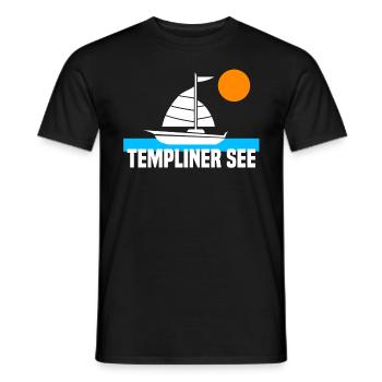 Templiner See - Männer T-Shirt - Schwarz - Vorne - AI Model Male 178 light (178cm)