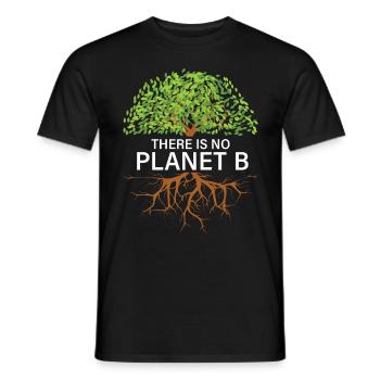 There is no Planet B Environmental Protection Species Conservation - Men's T-Shirt - black - Front - AI Model Male 178 light (178cm)