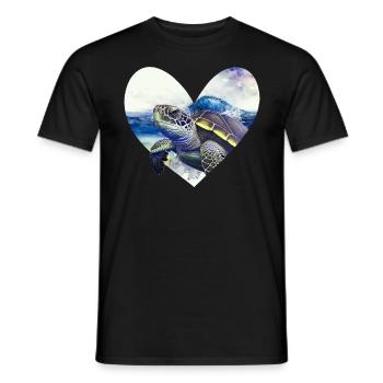 Rettet die Schildkröten Umweltschutz Ozean - Männer T-Shirt - Schwarz - Vorne - AI Model Male 178 light (178cm)