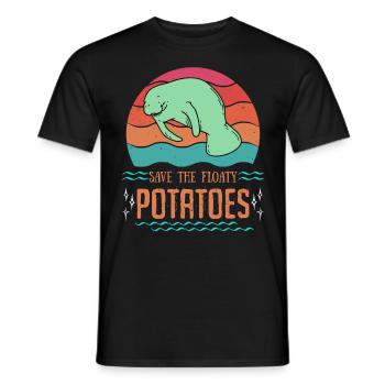 Save the Ocean sauve la conservation des espèces de phoques - T-shirt homme - noir - Devant - AI Model Male 178 light (178cm)