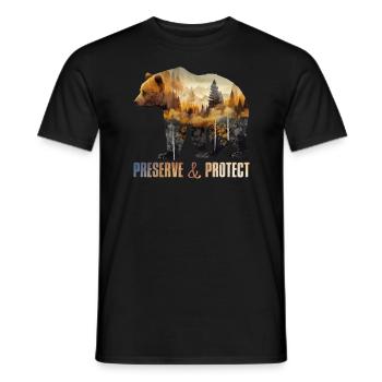 Protection de l’environnement Jour de la Terre Espèces en voie de disparition Mission Terre - T-shirt homme - noir - Devant - AI Model Male 178 light (178cm)