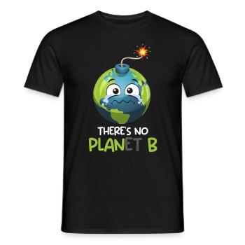 There is no Planet B Mission Erde Umweltliebe - Männer T-Shirt - Schwarz - Vorne - AI Model Male 178 light (178cm)
