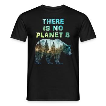Il n’y a pas de planète B Protection de l’environnement Jour de la Terre - T-shirt homme - noir - Devant - AI Model Male 178 light (178cm)