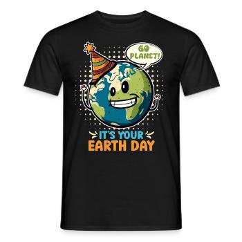 Earth Day Mission Erde & Klimaschutz Umwelt - Männer T-Shirt - Schwarz - Vorne - AI Model Male 178 light (178cm)