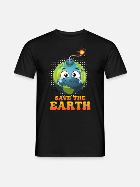 Save the Earth LOVE Mission Earth Protection de l’environnement - T-shirt homme - noir