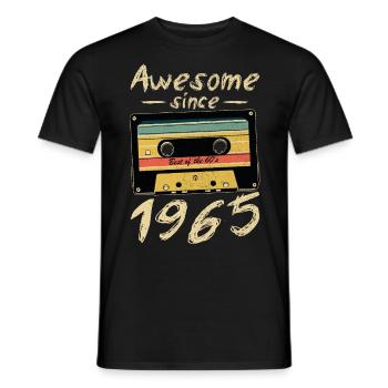 1965 Anniversaire 1965 Né Cadeau d’anniversaire - T-shirt homme - noir - Devant - AI Model Male 178 light (178cm)