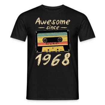 1968 Geburtstag 1968 Geboren Geburtstagsgeschenk - Männer T-Shirt - Schwarz - Vorne - AI Model Male 178 light (178cm)