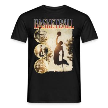 Basketball Basketballspieler Dunking Sport Spieler - Männer T-Shirt - Schwarz - Vorne - AI Model Male 178 light (178cm)