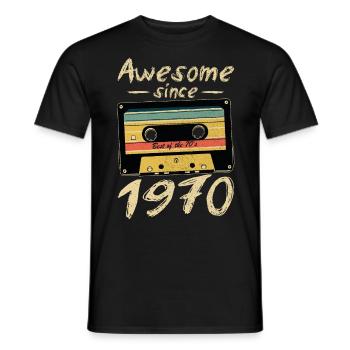 1970 Geburtstag 1970 Geboren Geburtstagsgeschenk - Männer T-Shirt - Schwarz - Vorne - AI Model Male 178 light (178cm)