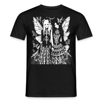 Fairycore Ästhetik Grunge Skelett Fee Goth G - Männer T-Shirt - Schwarz - Vorne - AI Model Male 178 light (178cm)