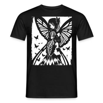 Fairycore Esthétique Squelette Fée Goth Grunge G - T-shirt homme - noir - Devant - AI Model Male 178 light (178cm)