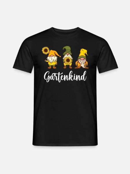 Gartenkind Gartenzwerge Schrebergarten Gartenfan - Männer T-Shirt - Schwarz