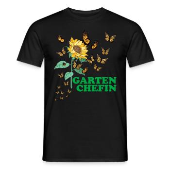Garten Chefin Sonnenblumen Gartenfreundin Blumen - Männer T-Shirt - Schwarz - Vorne - AI Model Male 178 light (178cm)