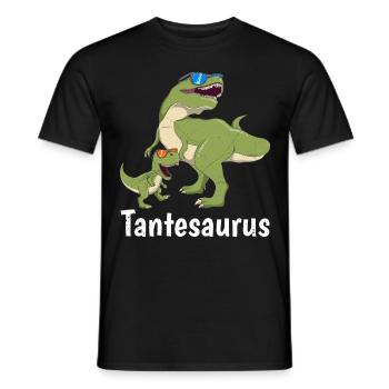 Tantesaurus Dinosaur Aunt Mother's Day - Men's T-Shirt - black - Front - AI Model Male 178 light (178cm)