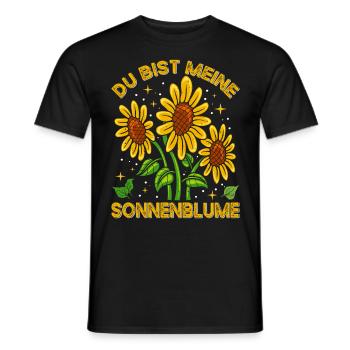 Du bist meine Sonnenblume Liebe Freundschaft - Männer T-Shirt - Schwarz - Vorne - AI Model Male 178 light (178cm)