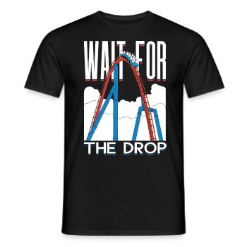 Wait For The Drop Roller Coaster - Men's T-Shirt - black - Front - AI Model Male 178 light (178cm)
