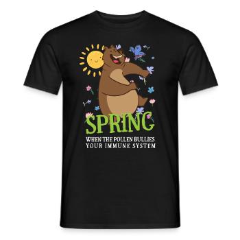 Printemps quand le pollen intimide votre système immunitaire - T-shirt homme - noir - Devant - AI Model Male 178 light (178cm)