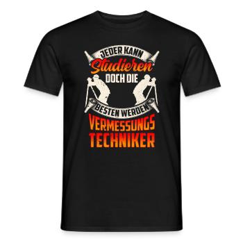 Besten werden Vermessungstechniker Vermesser - Männer T-Shirt - Schwarz - Vorne - AI Model Male 178 light (178cm)
