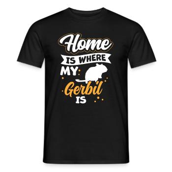 Gerbille est ma maison Rat de course Gerbille - T-shirt homme - noir - Devant - AI Model Male 178 light (178cm)