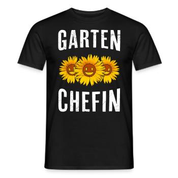 Garten Chefin Sonnenblumen Gartenfreundin Blumen - Männer T-Shirt - Schwarz - Vorne - AI Model Male 178 light (178cm)