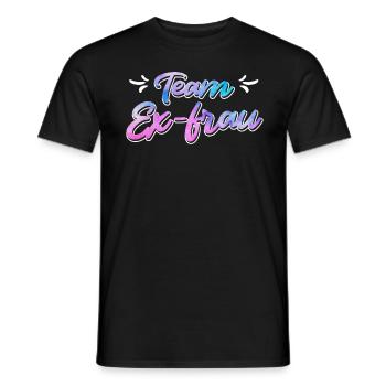 Scheidungsparty Ex Frau glücklich geschieden - Männer T-Shirt - Schwarz - Vorne - AI Model Male 178 light (178cm)