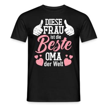 Beste Oma Muttertag weltbeste Oma Großmutter - Männer T-Shirt - Schwarz - Vorne - AI Model Male 178 light (178cm)