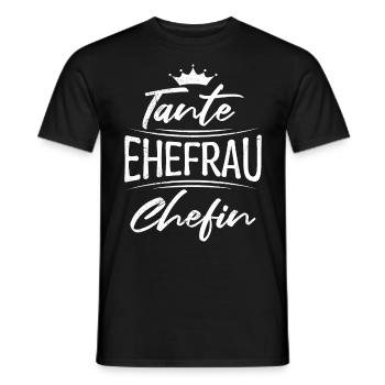 Tante Ehefrau Chefin Legende Auntie Tanten - Männer T-Shirt - Schwarz - Vorne - AI Model Male 178 light (178cm)