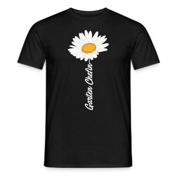 Gänseblümchen Garten Chefin Flower Power - Männer T-Shirt - Schwarz - Vorne - AI Model Male 178 light (178cm)