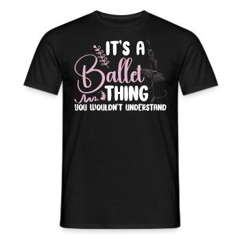 Ballet Dancer Dance Girl Ballerina - Männer T-Shirt - Schwarz - Vorne - AI Model Male 178 light (178cm)