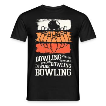 Bowling Bowling Bowling Ball Quilles Joueurs de bowling - T-shirt homme - noir - Devant - AI Model Male 178 light (178cm)
