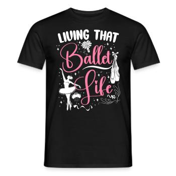 Ballerina Danza Ballerina Ballerina - T-shirt uomo - nero - Fronte - AI Model Male 178 light (178cm)