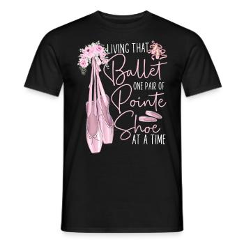 Ballet Danseuse Danse Ballerine - T-shirt homme - noir - Devant - AI Model Male 178 light (178cm)
