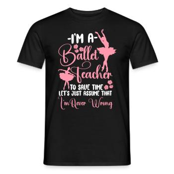 Ballet Danseuse Danse Ballerine - T-shirt homme - noir - Devant - AI Model Male 178 light (178cm)