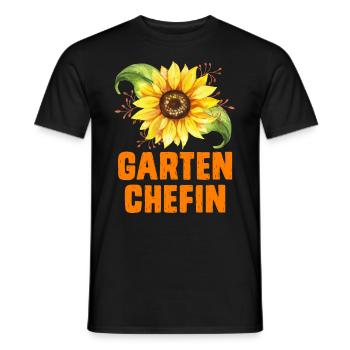 Garten Chefin Sonnenblumen Gartenfreundin - Männer T-Shirt - Schwarz - Vorne - AI Model Male 178 light (178cm)