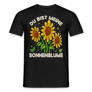 Du bist meine Sonnenblume Liebe Freundschaft - Männer T-Shirt - Schwarz - Vorne - AI Model Male 178 light (178cm)
